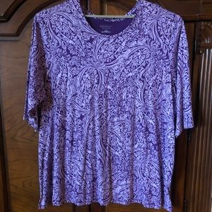 Catherine’s Easy Fit Tee 3x, purple
